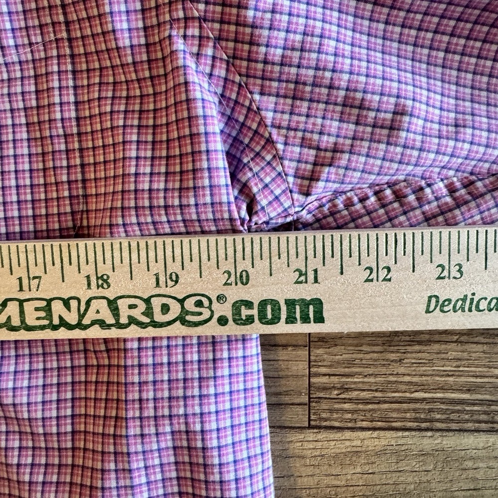 Ralph Lauren Men Pink Gingham Slim Fit Stretch Button Shirt 16.5 34/35 Preppy - Picture 6 of 8